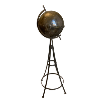 Atypical industrial furniture riveted sphere