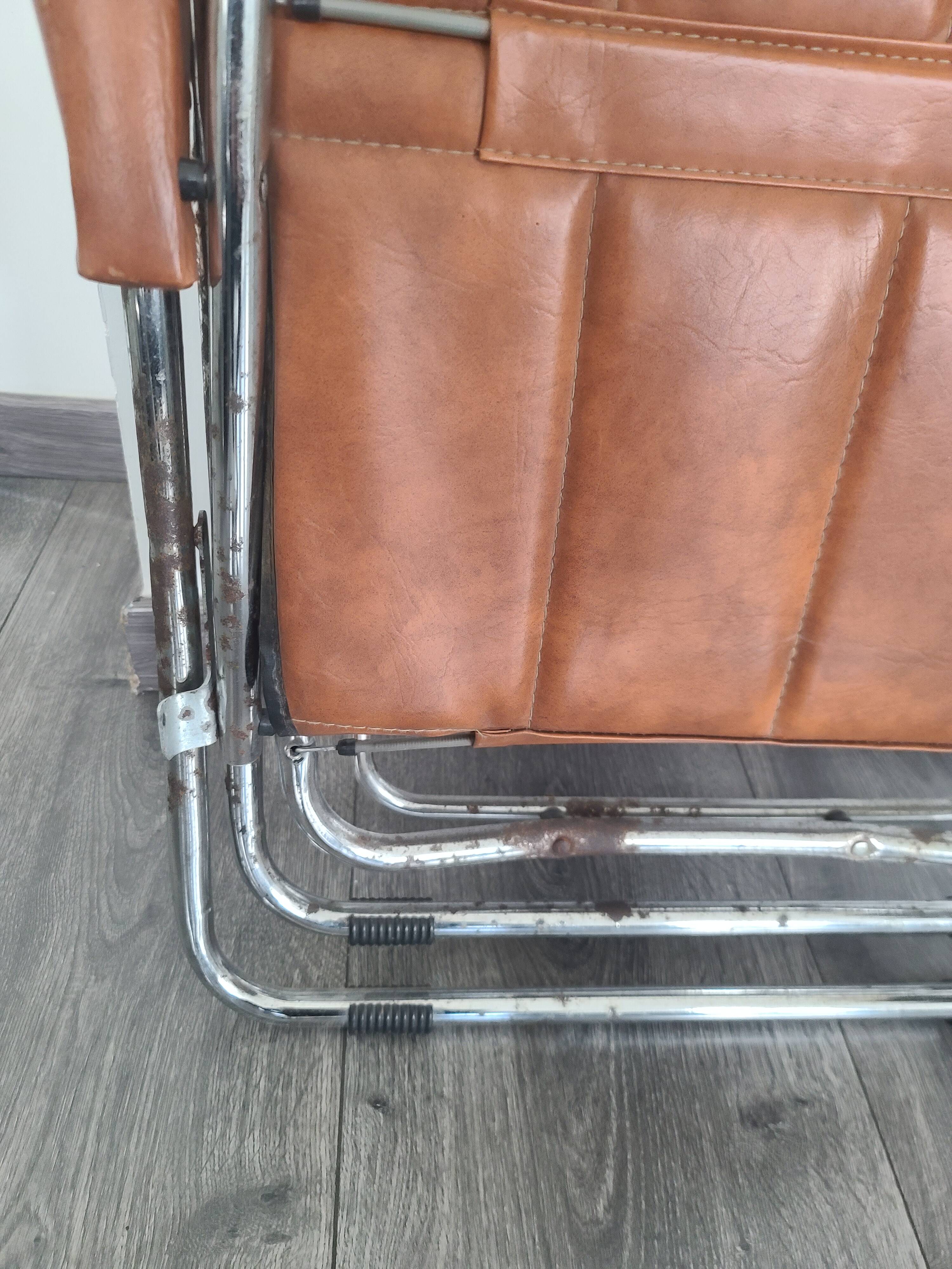 Maule Marga folding armchair, vintage Italian design, 70s