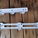 Lot de 2 porte manteaux métal blanc vintage (D-0013)