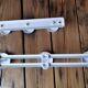 Set of 2 vintage white metal coat racks (D-0013)