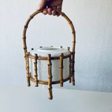Bamboo and glass lamp