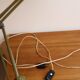 Olive green workshop lamp 1960