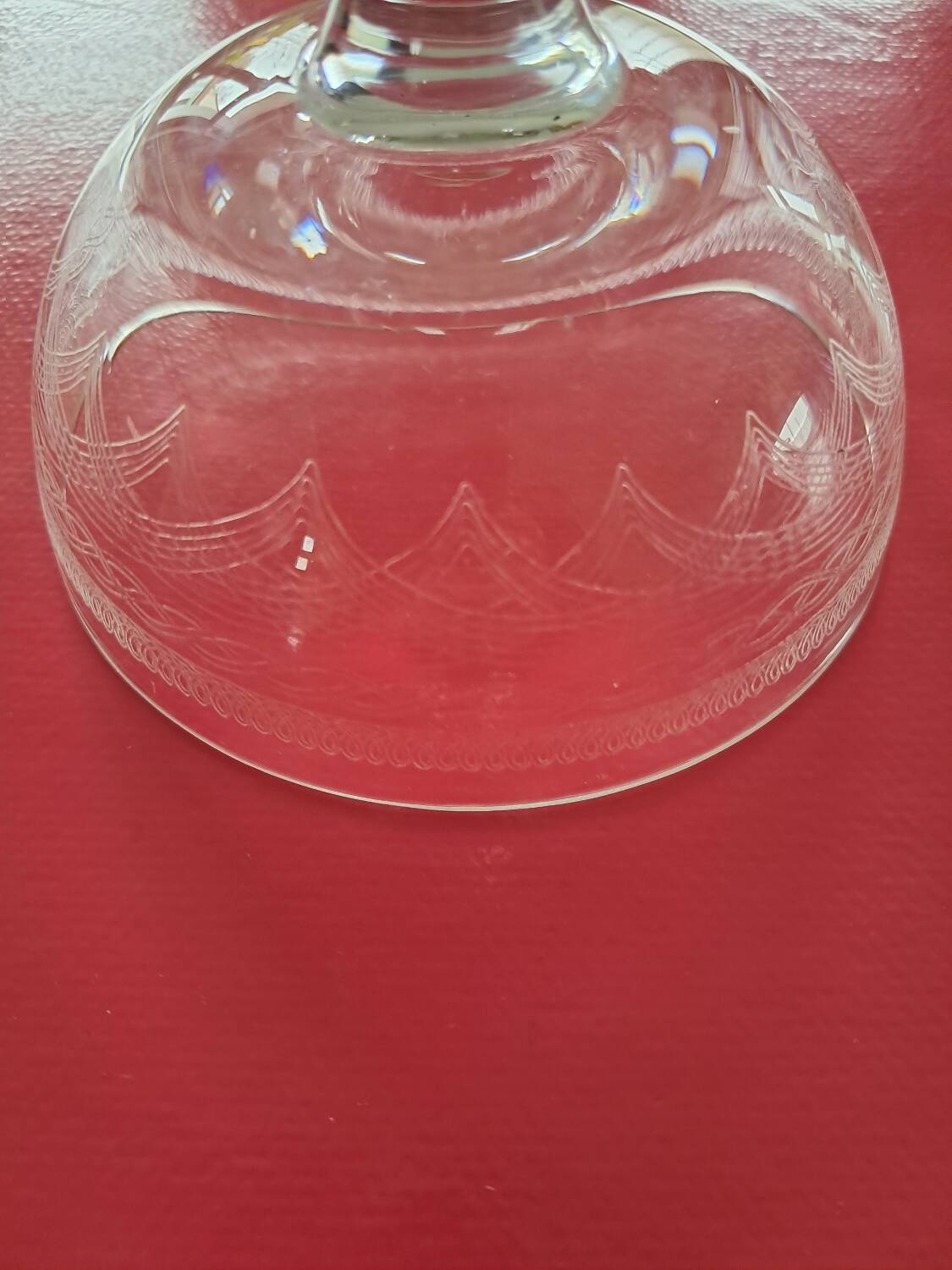 6 coupes à champagne en cristal taillé années 1910