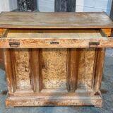 Antique pitch pine counter