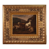 Pastoral landscape italian painting from the 18th century