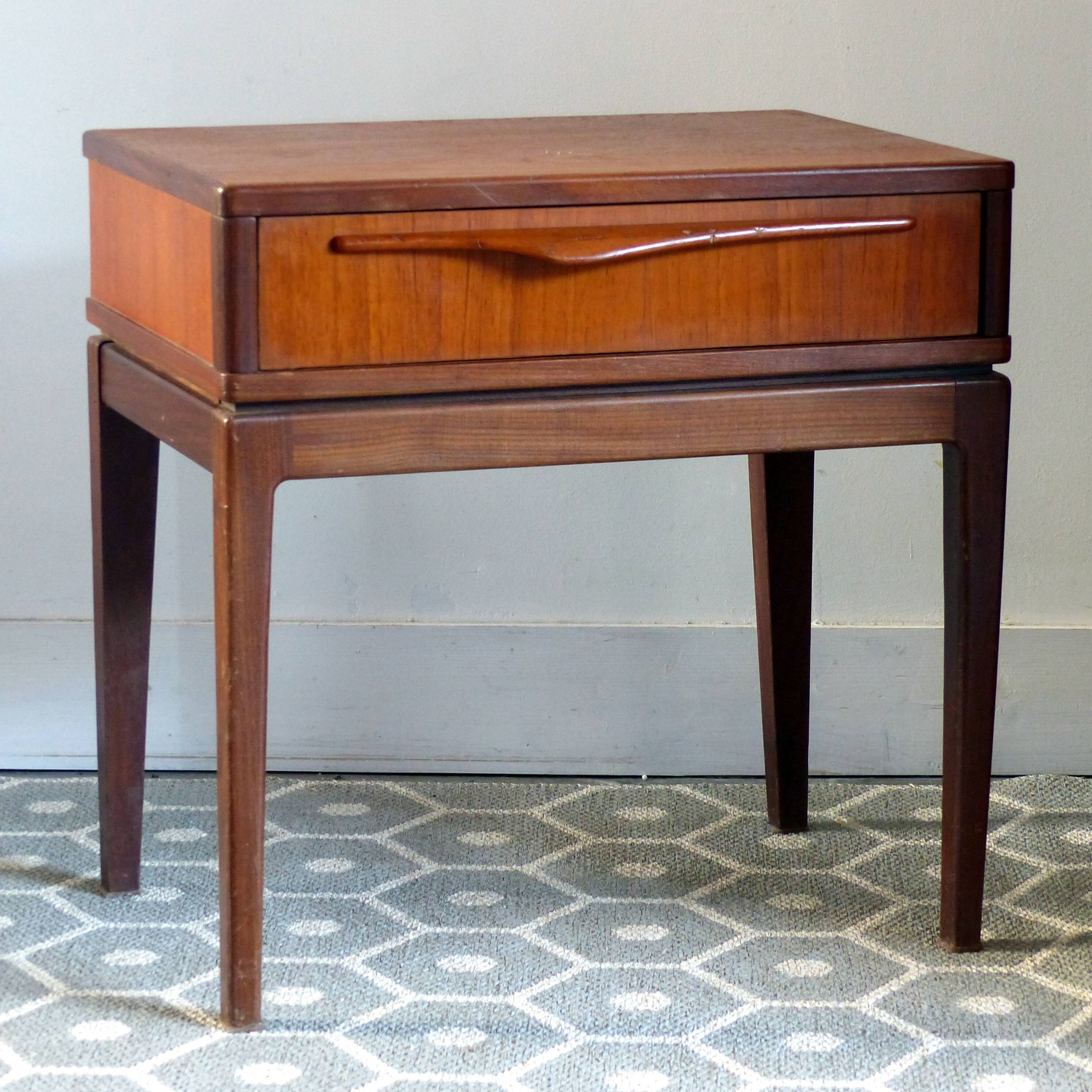 Vintage teak bedside table
