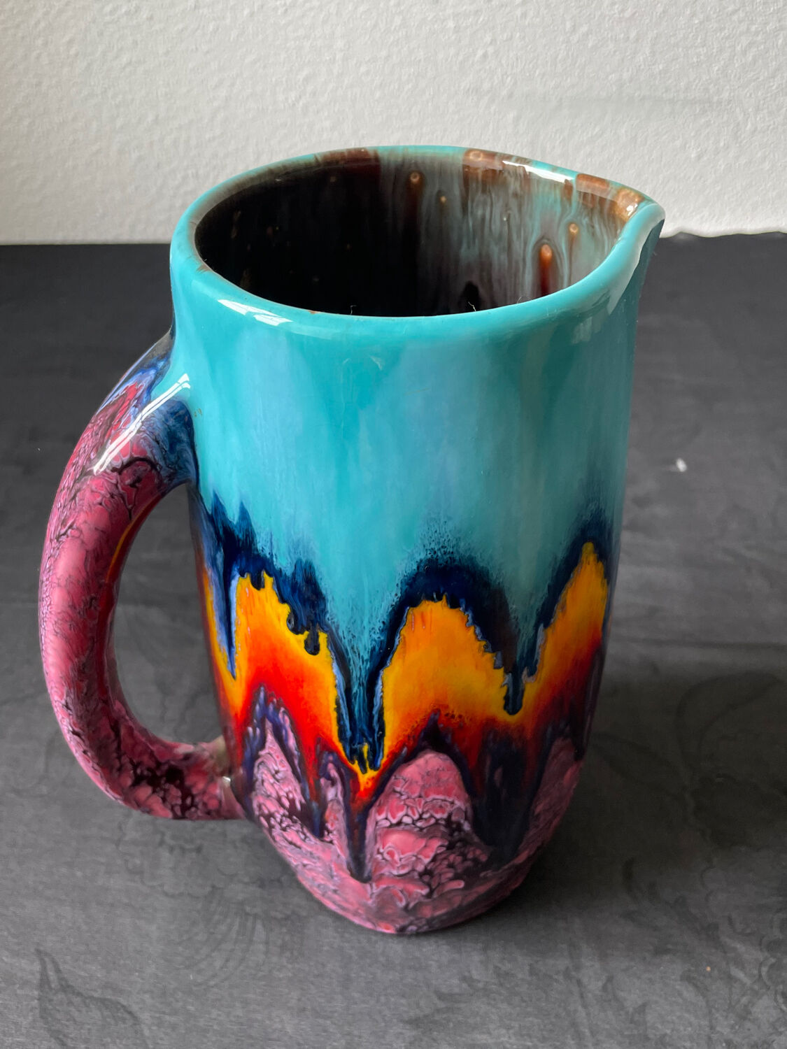 Ricard ceramic pitcher signed o.conguis