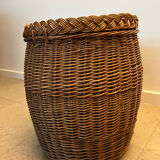 Basket stool wicker box