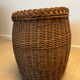 Basket stool wicker box