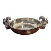 Silver-plated catchall with squirrels, 20th century.