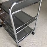 Desserte sur roulettes en métal pour salle de bain style indistriel