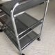 Industrial-style bathroom trolley on casters