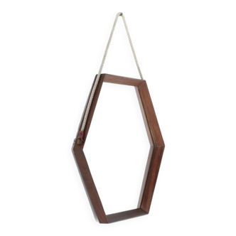 Vintage wooden mirror, Italy, 1960s.