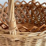 Set of 2 vintage rattan baskets