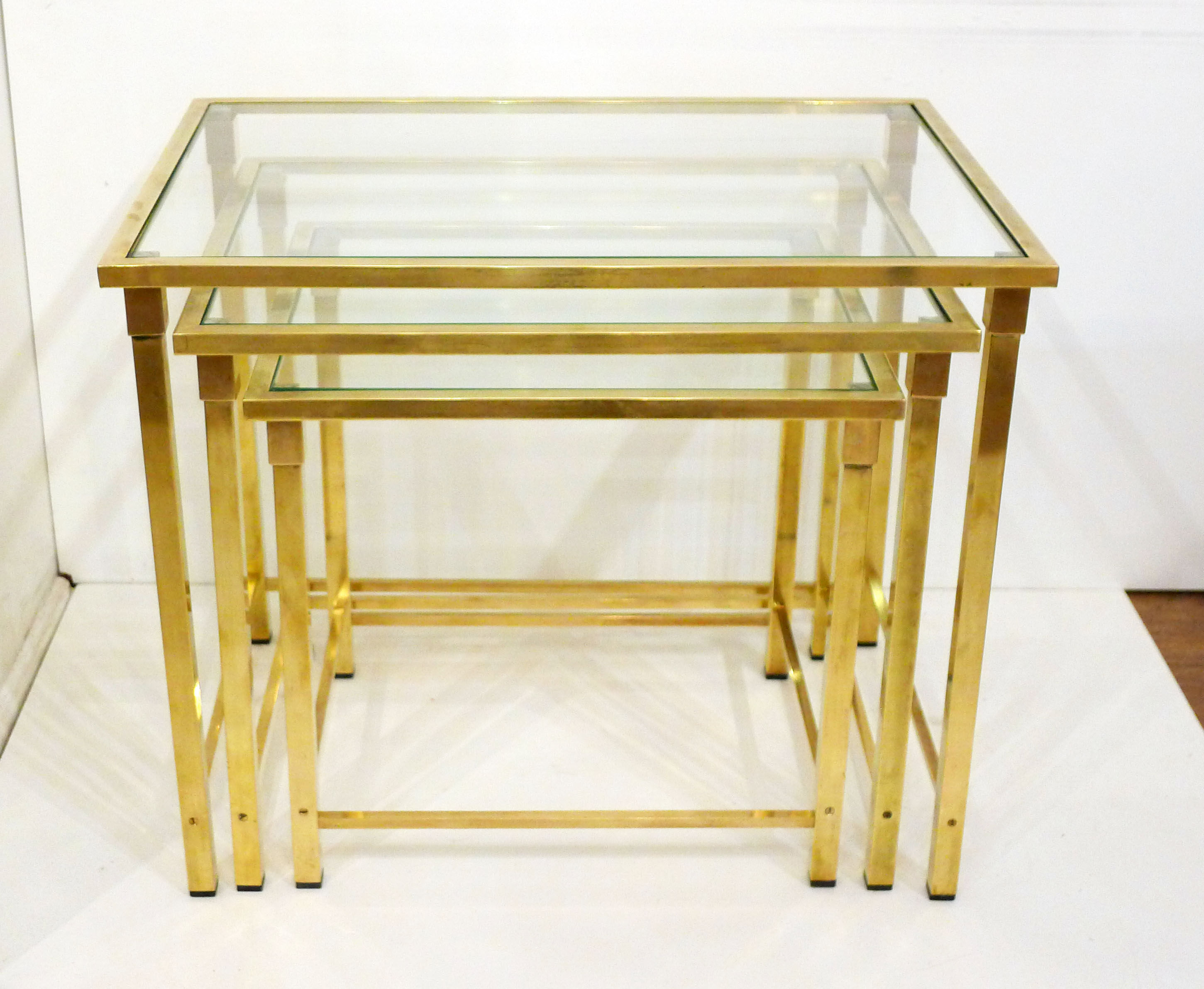 Golden metal tables