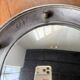 Round convex metal mirror in English style 1900