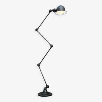 Floor lamp Jielde vintage industrial graphite 4 arms by Jean Louis Domecq France 1960