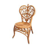 Chaise peacock en rotin