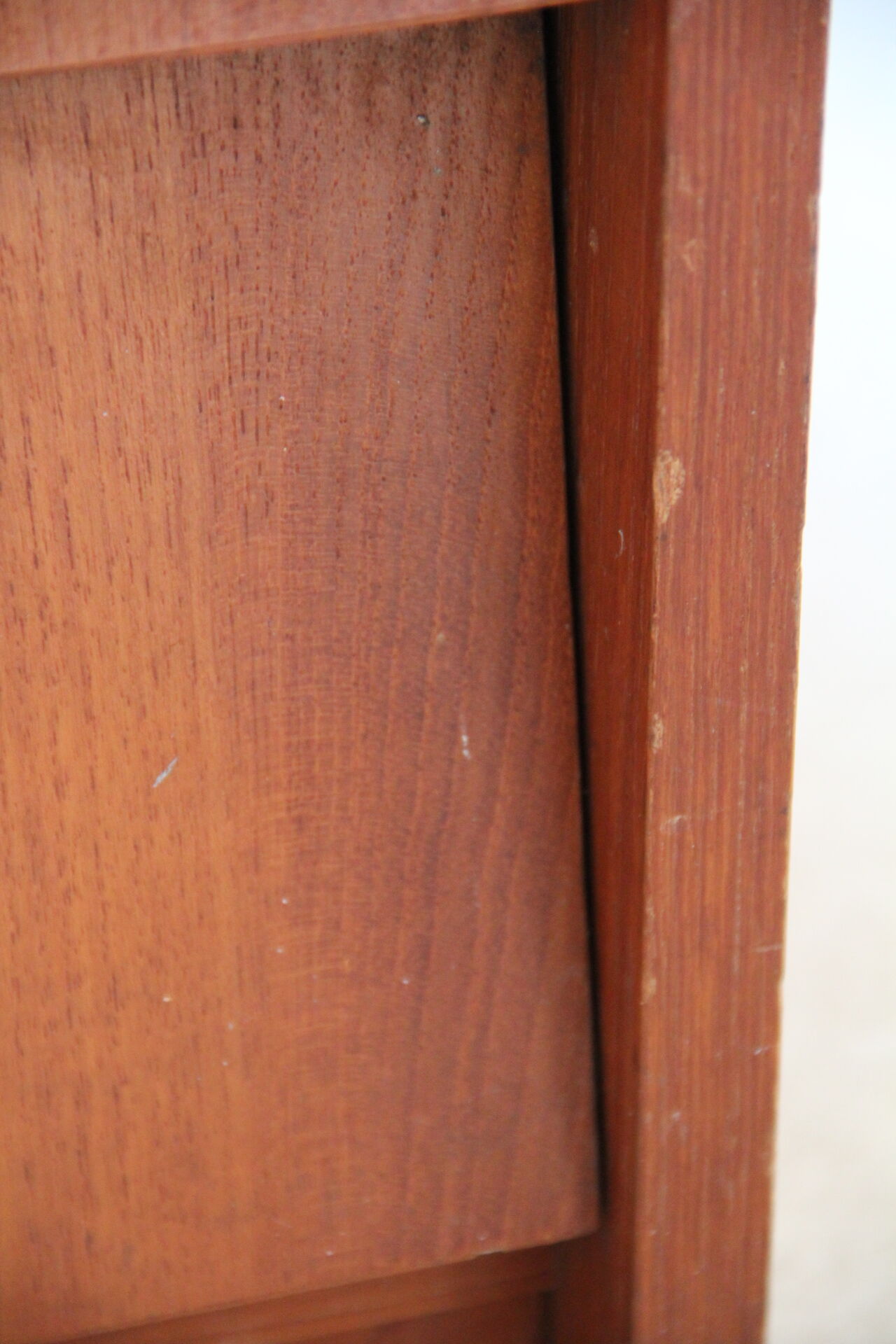 Vintage shoe cabinet teak veneer