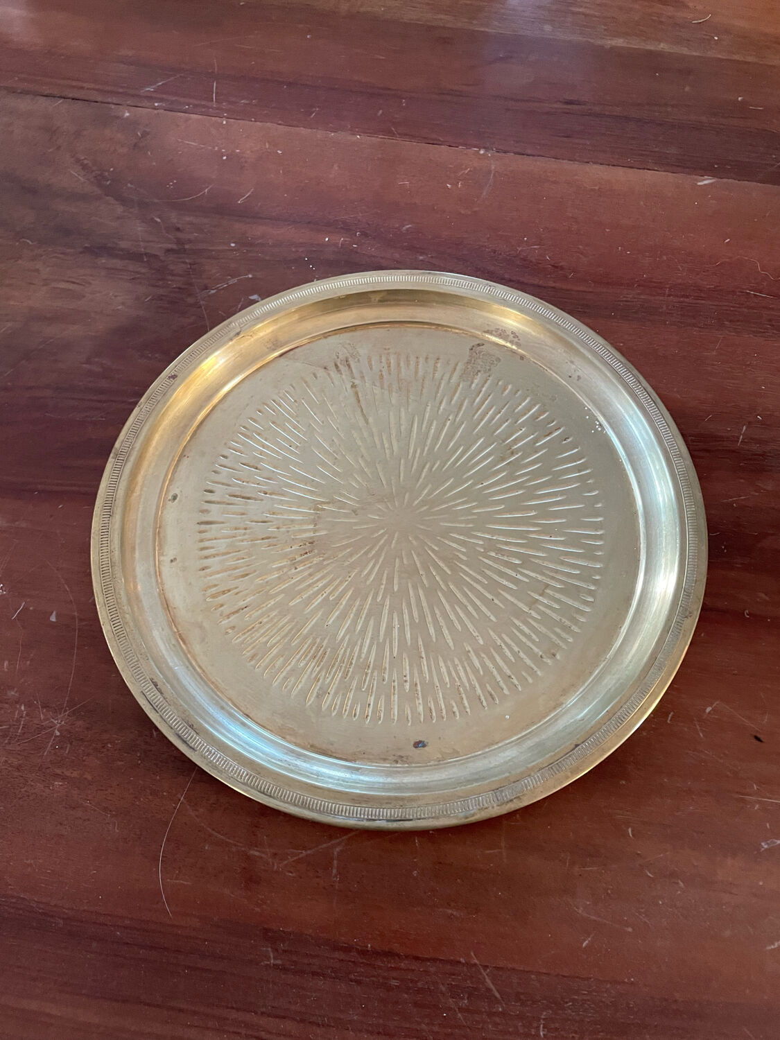 Old brass pocket tray