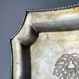 Antique silver plateau by Queen Victoria Sheffield, 1890s.