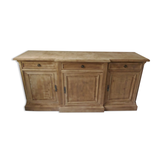 Buffet 3 doors of beautiful Louis XVI style in raw wood