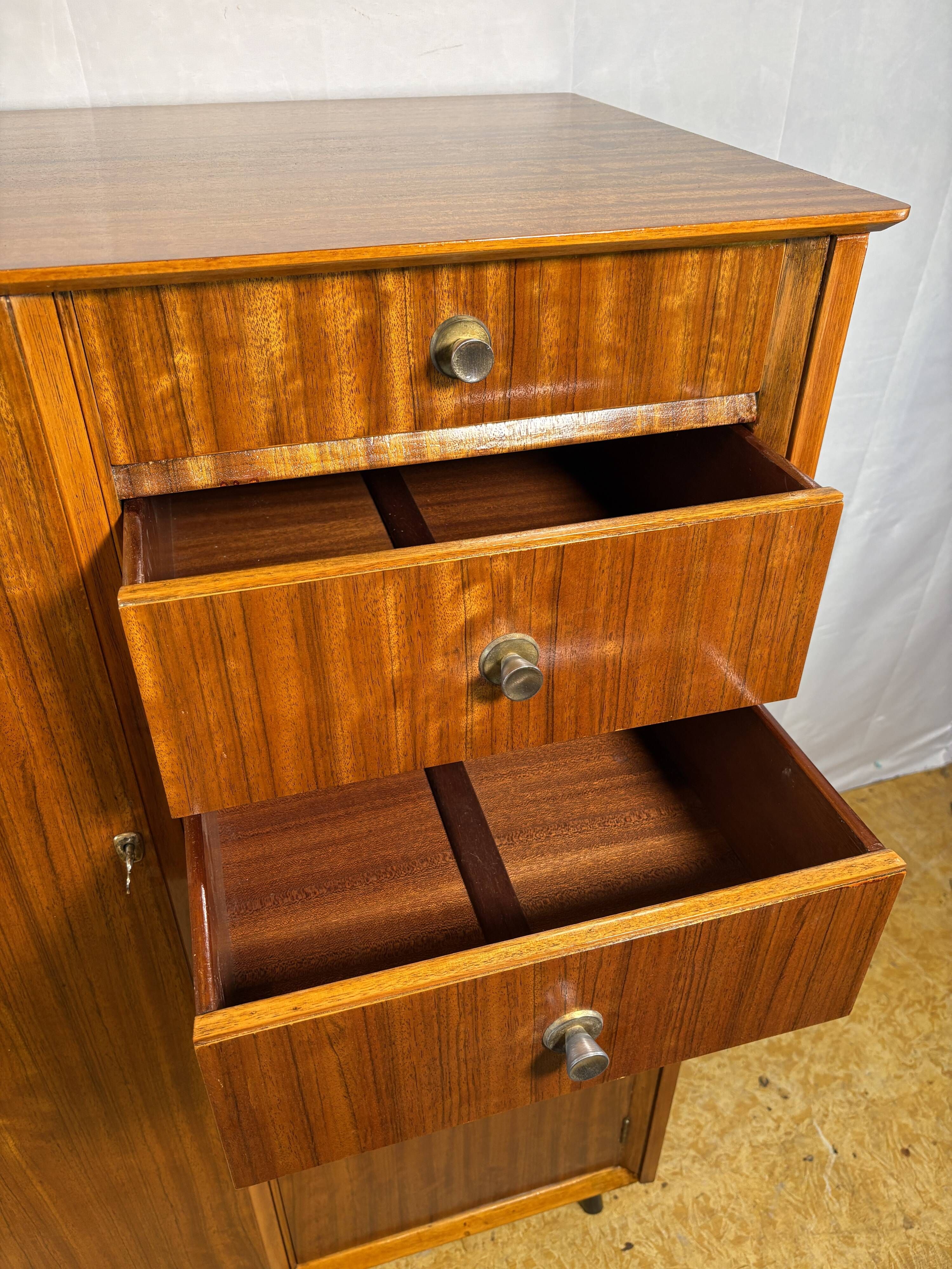 Mid Century Retro Teak Gentleman’s / Bachelor Wardrobe by Austinsuite 1960