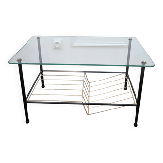 Table basse plateau vitré