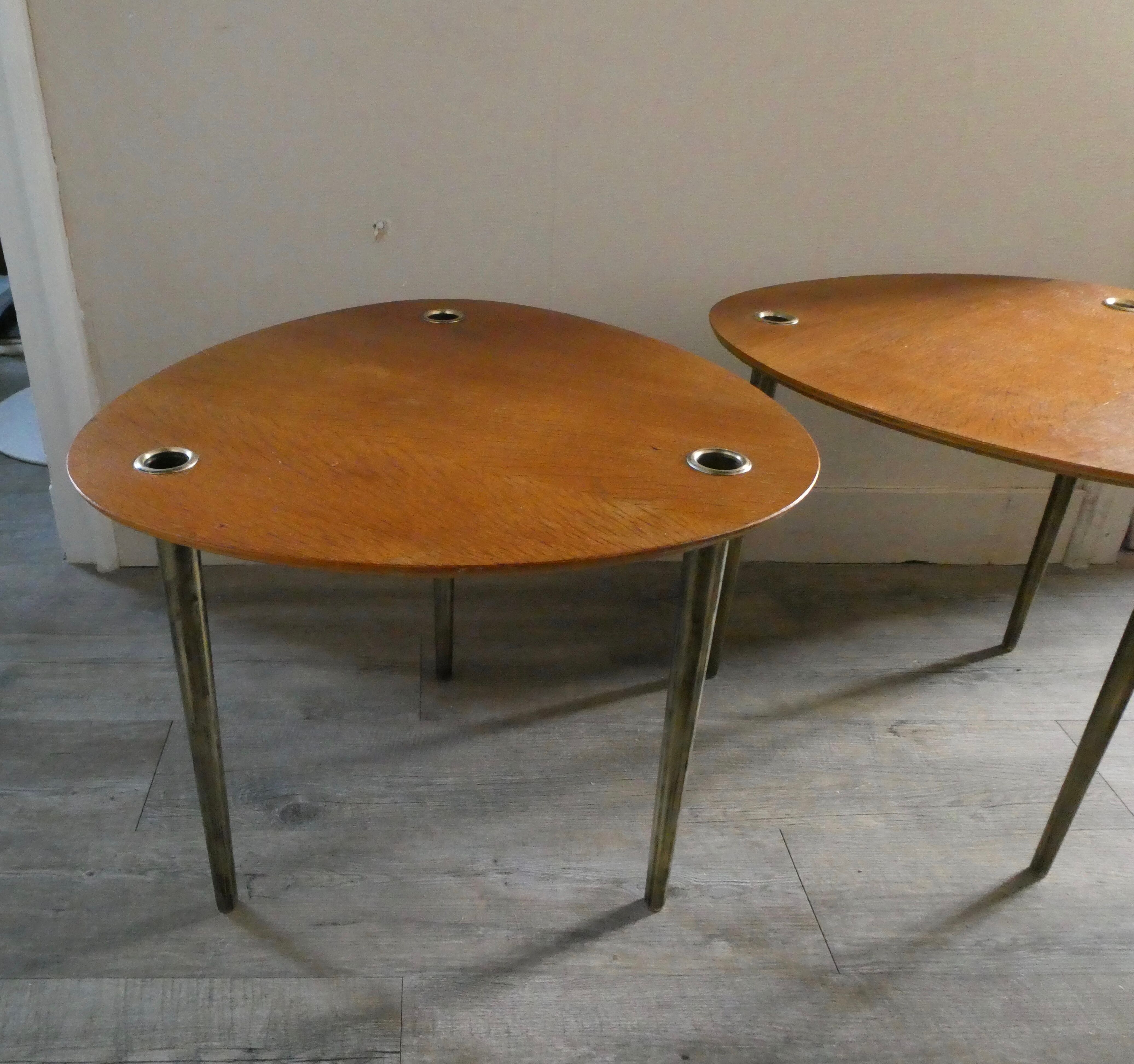 Set of 2 coffee tables Partroy by Pierre Cruège, 1950s