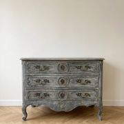 Commode Louis XV patinée gris