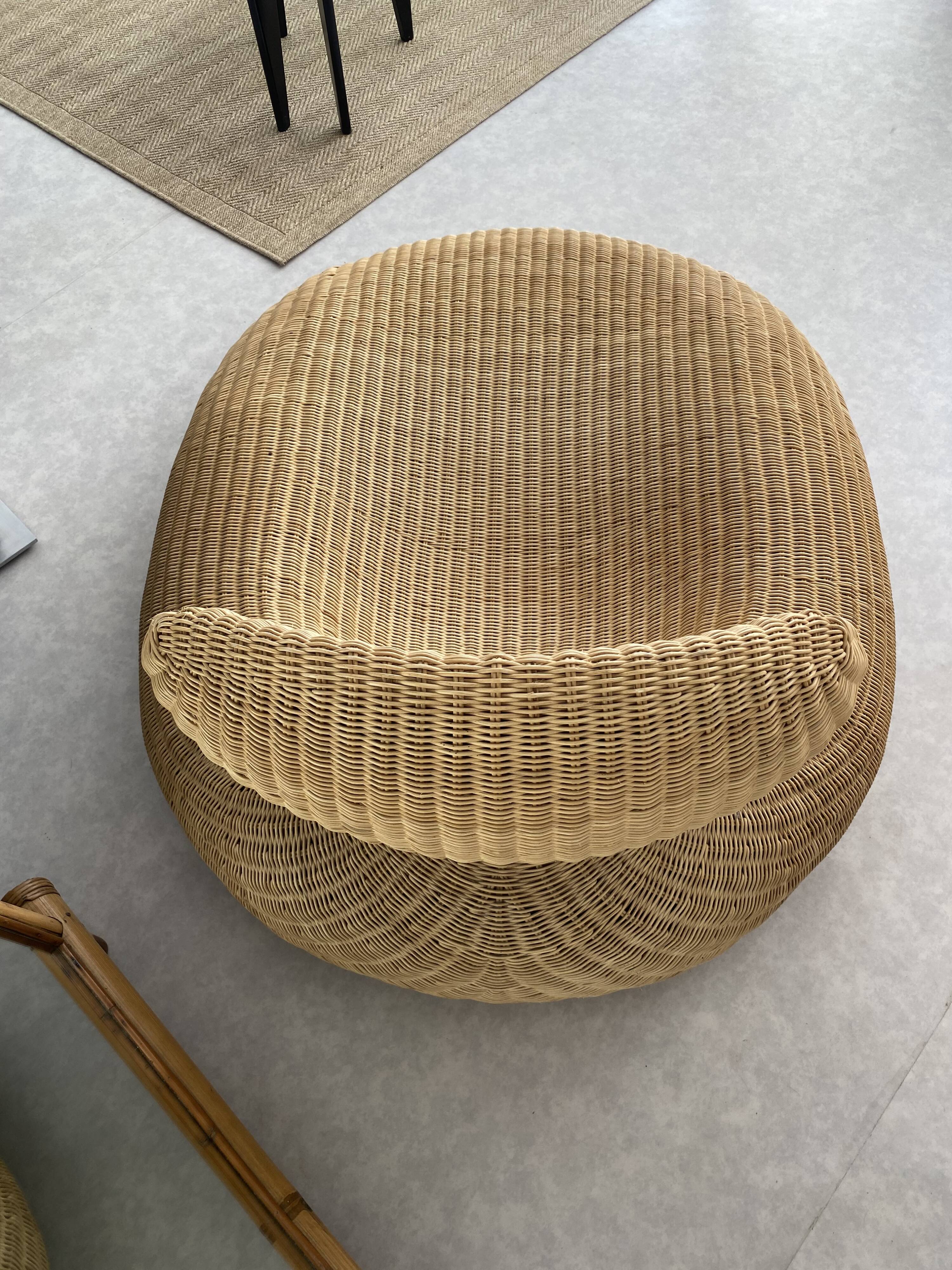Storvik rattan lounge chair by Carl Ojerstam, 2000s
