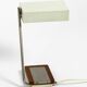 Rare original 1960s Kaiser Leuchten light metal teak table lamp