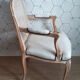 Armchair in white ceruse wood Louis XV style