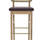 Tabouret haut cannage bois clair cuir