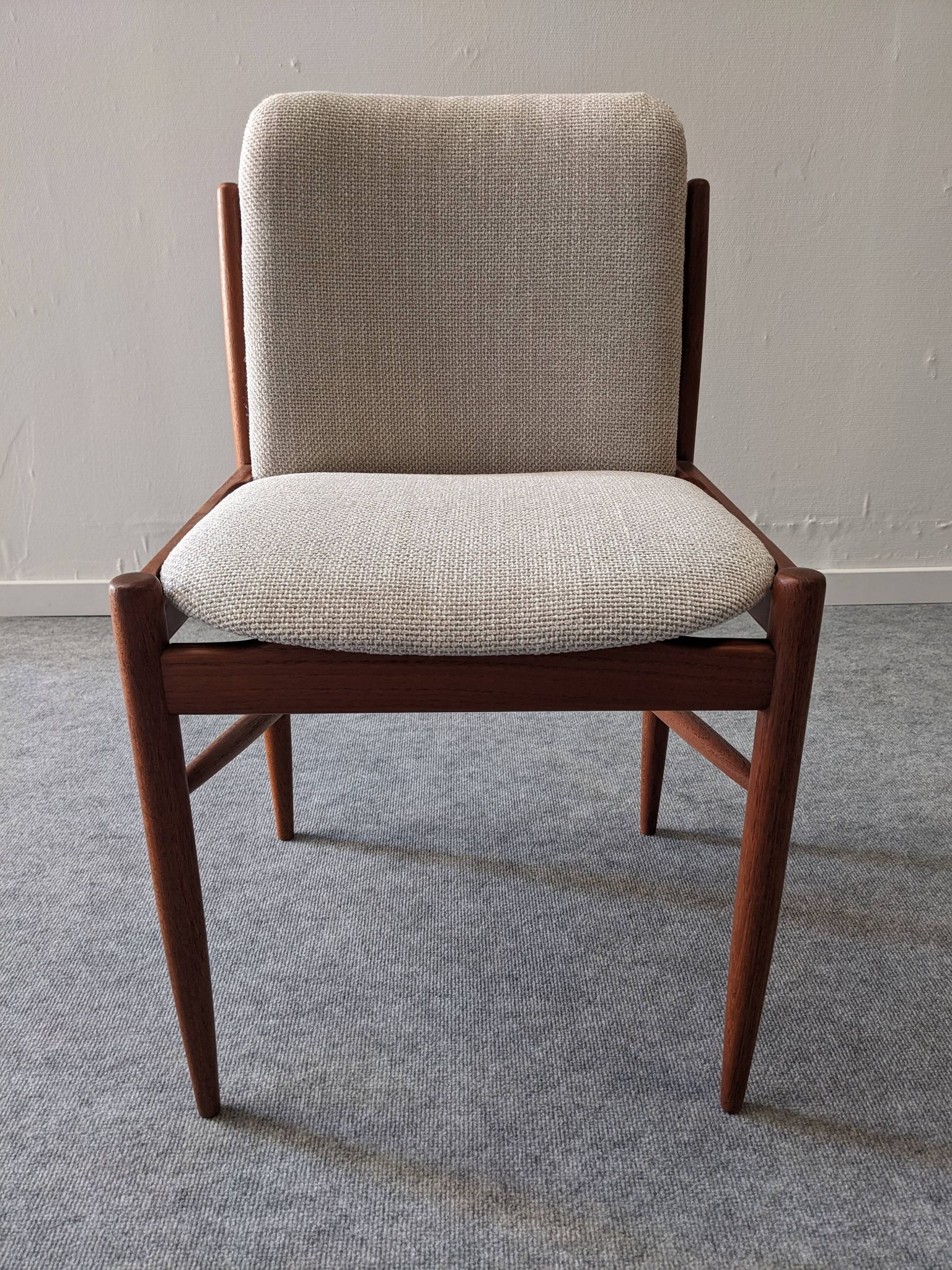 Série de 4 chaises scandinaves en teck, Danemark vers 1960