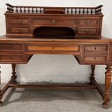 19th century walnut stepped desk