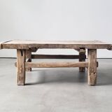 Antique Elm Coffee Table 1920