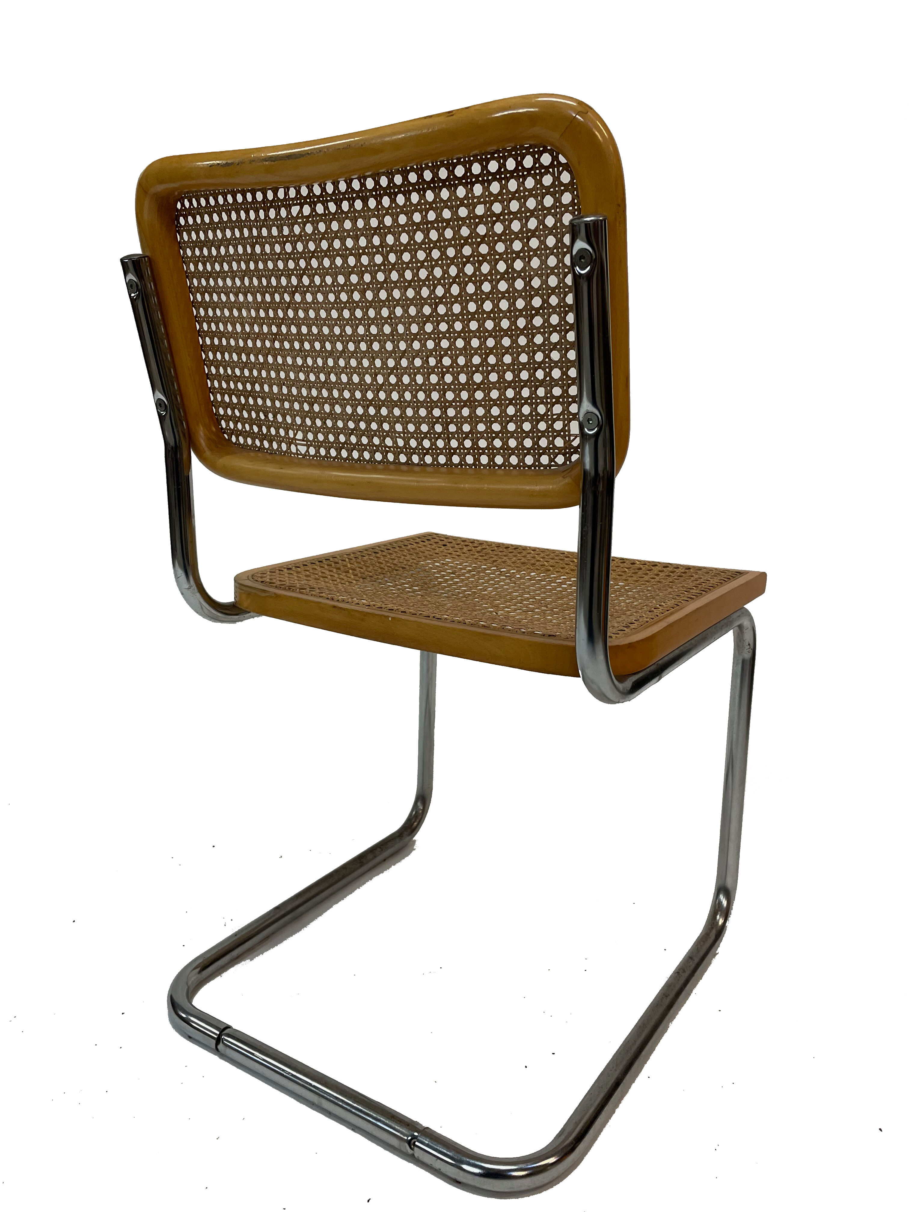 Lot of 4 chairs model Cesca by Marcel Breuer