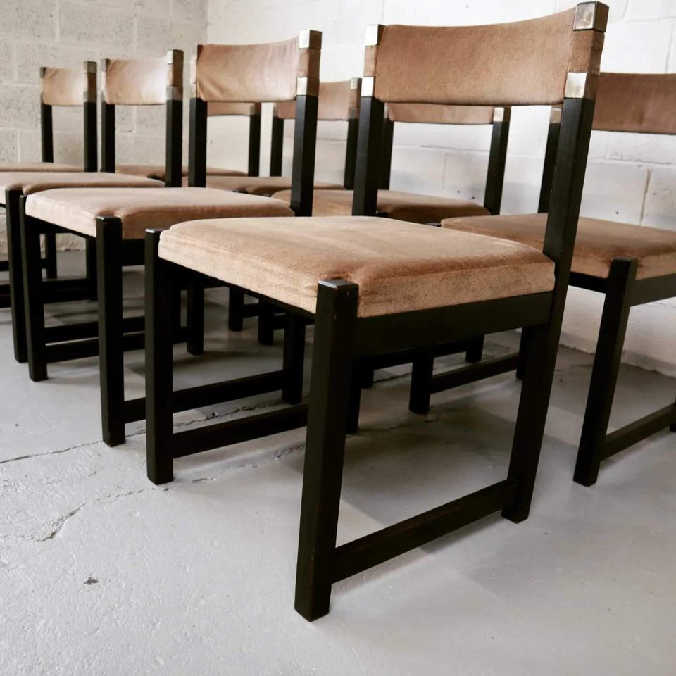 Oak dining chairs by Emiel Veranneman for Decoene Belgium