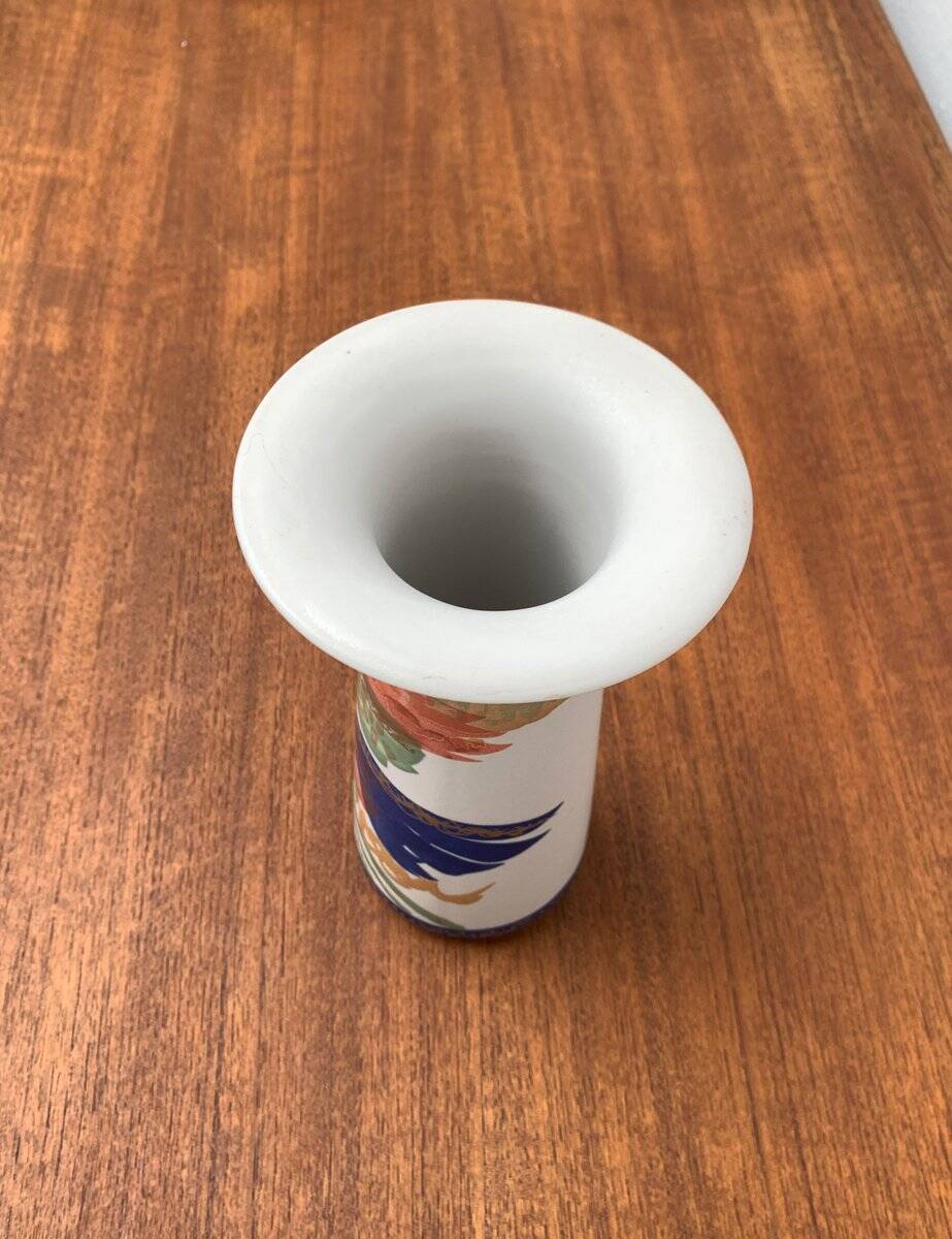 Vintage German ceramic vase Postmodern Alta Mira series by Gilbert Portanier for Rosenthal, 1980s.