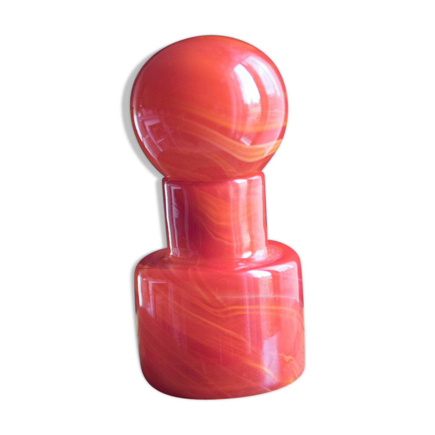 Orange glass bottle