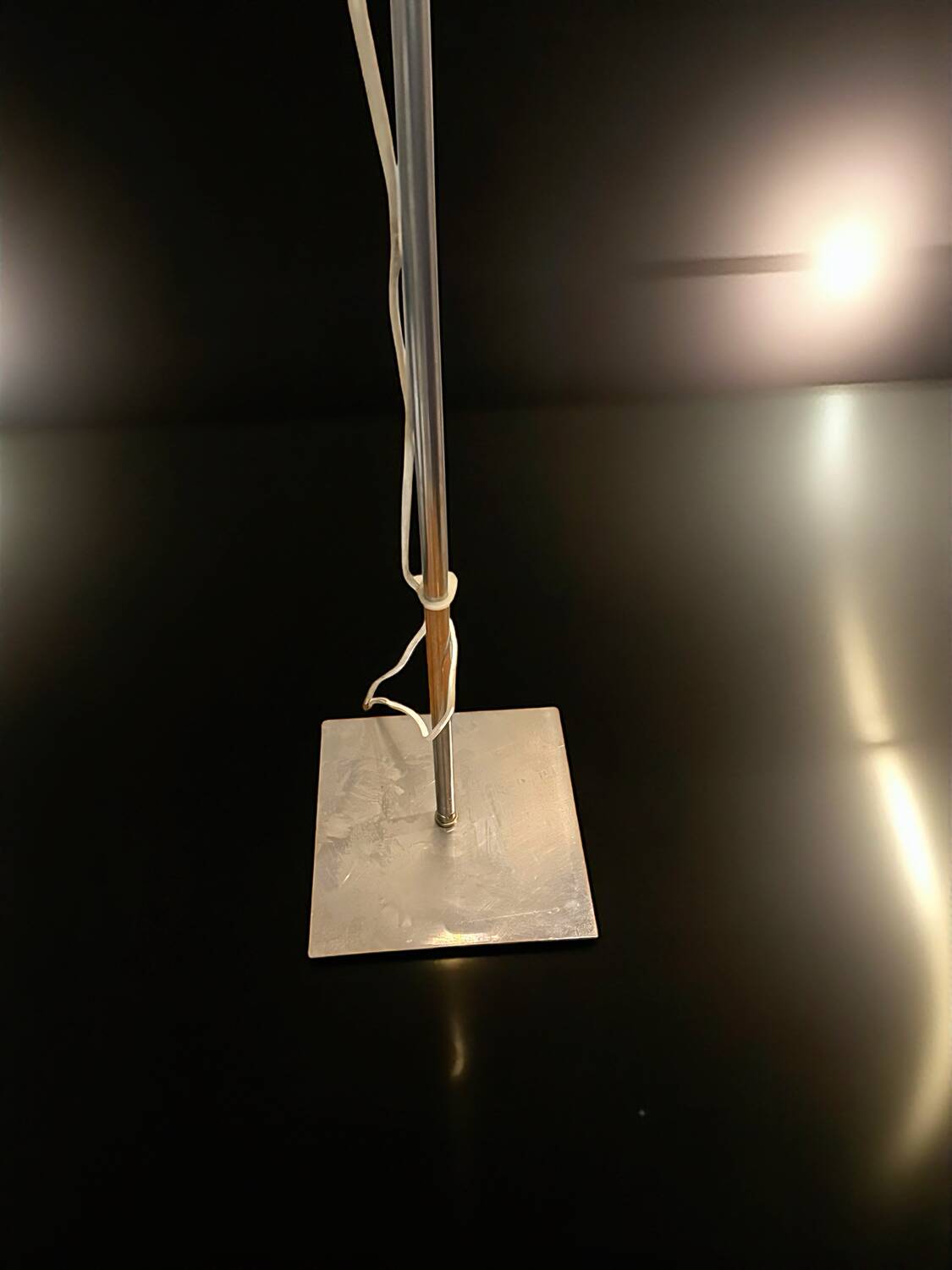 Floor lamp with metal flowers