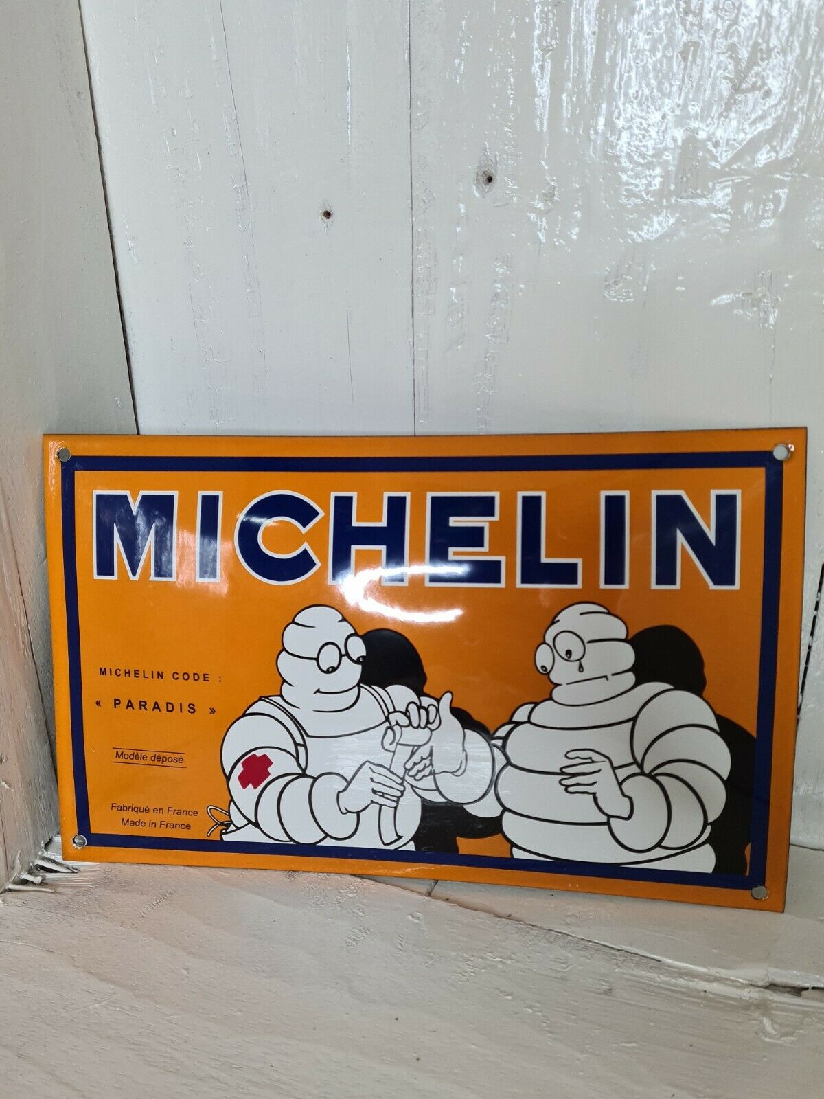 MICHELIN code paradise enamel plate