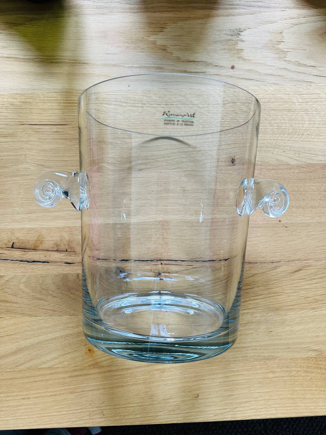 RomanArt champagne or ice bucket • blown glass