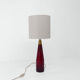 Scandinavian lamp in red glass Kastrup Denmark 1960