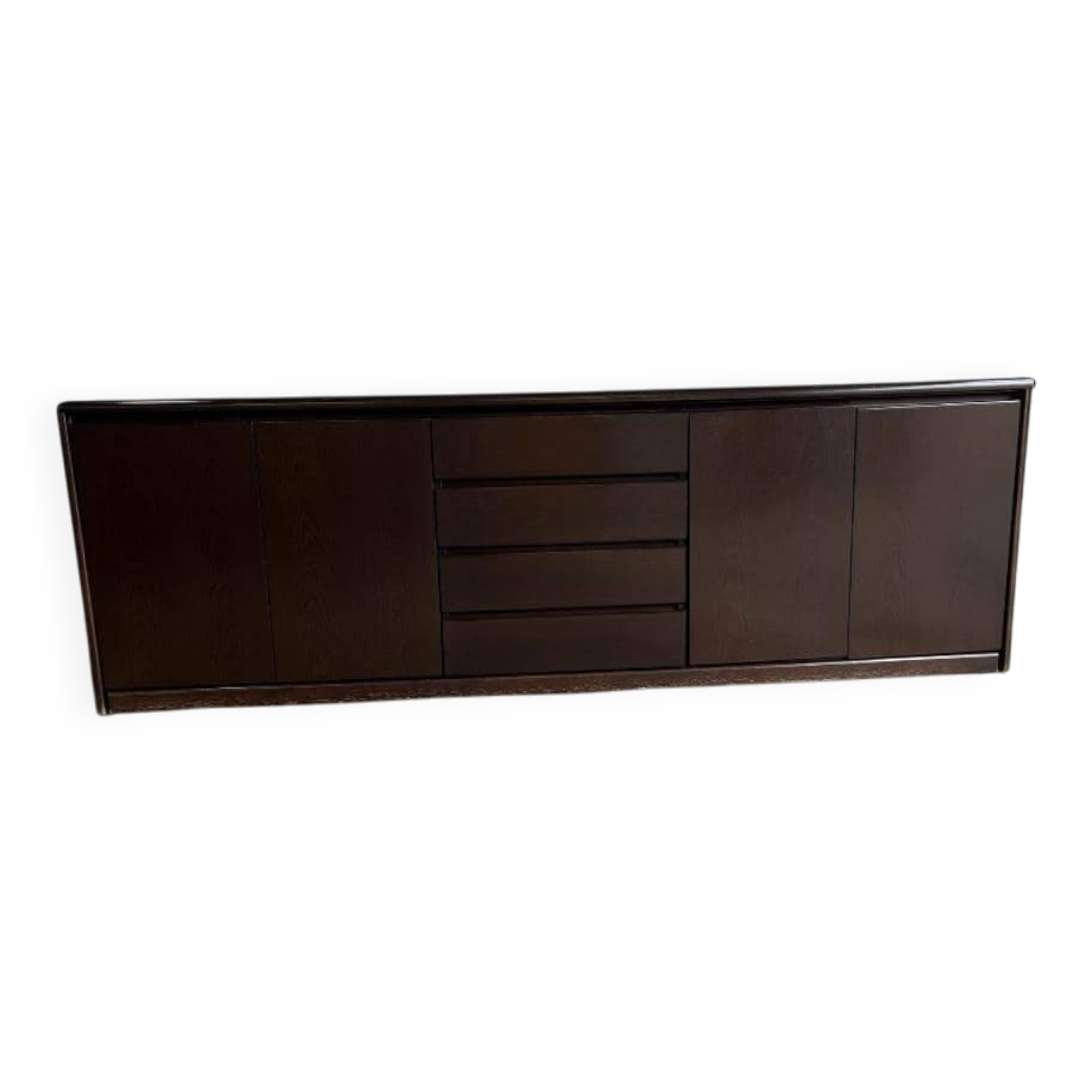 Minimalist vintage dark wood sideboard