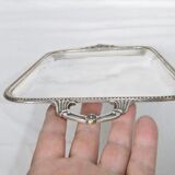 Serving tray with liqueur or other silver metal old art nouveau hallmark