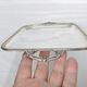 Serving tray with liqueur or other silver metal old art nouveau hallmark