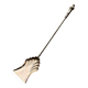 Grande pelle de cheminée en laiton doré