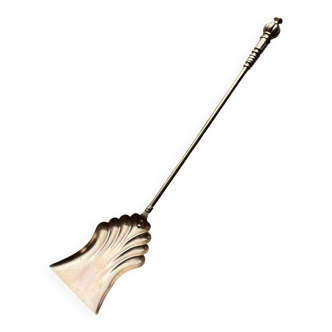 Large gilded brass fireplace shovel